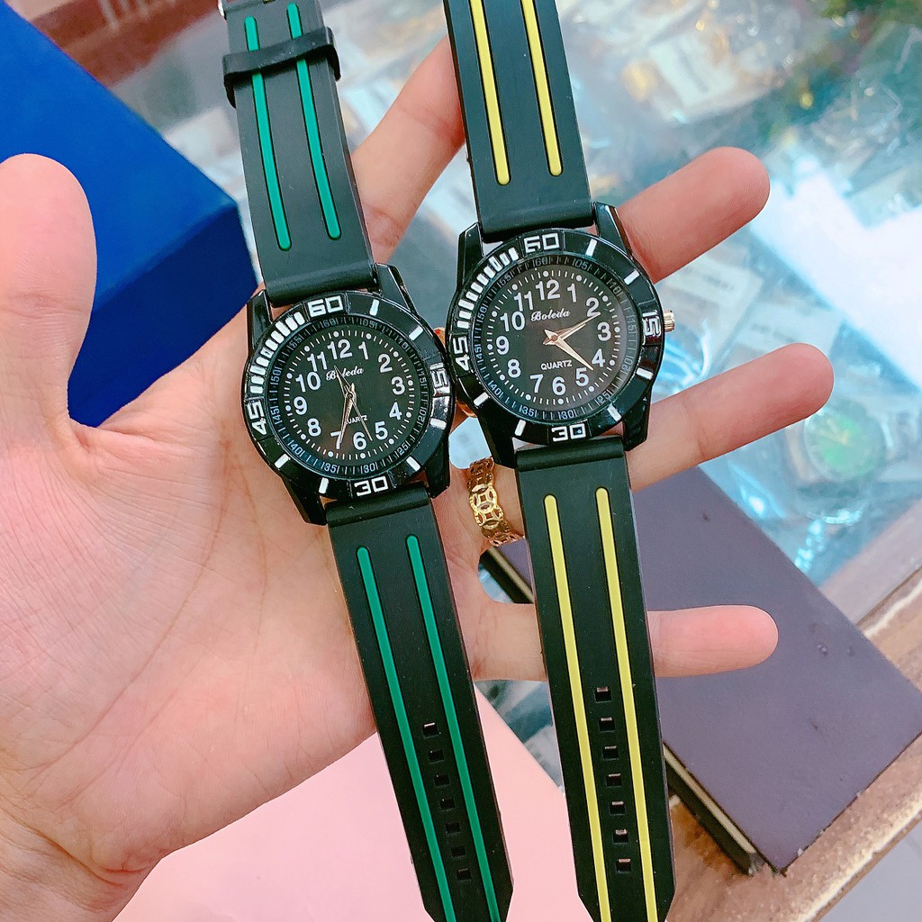 Đồng hồ nam cao su BOLEDA cao su mềm mại, lên tay thoải mái, phong cách năng động, thể thao, nhiều màu sắc | BigBuy360 - bigbuy360.vn