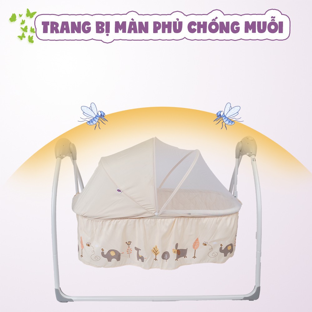 FREE SHIP !!! Nôi tự động cao cấp Mastela màu hồng SG239 chính hãng