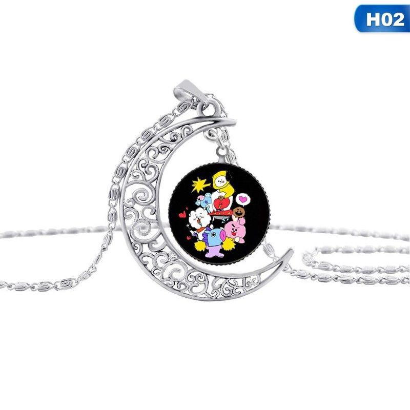 flowersqueen Dây chuyền mặt trăng BTS cho nữ