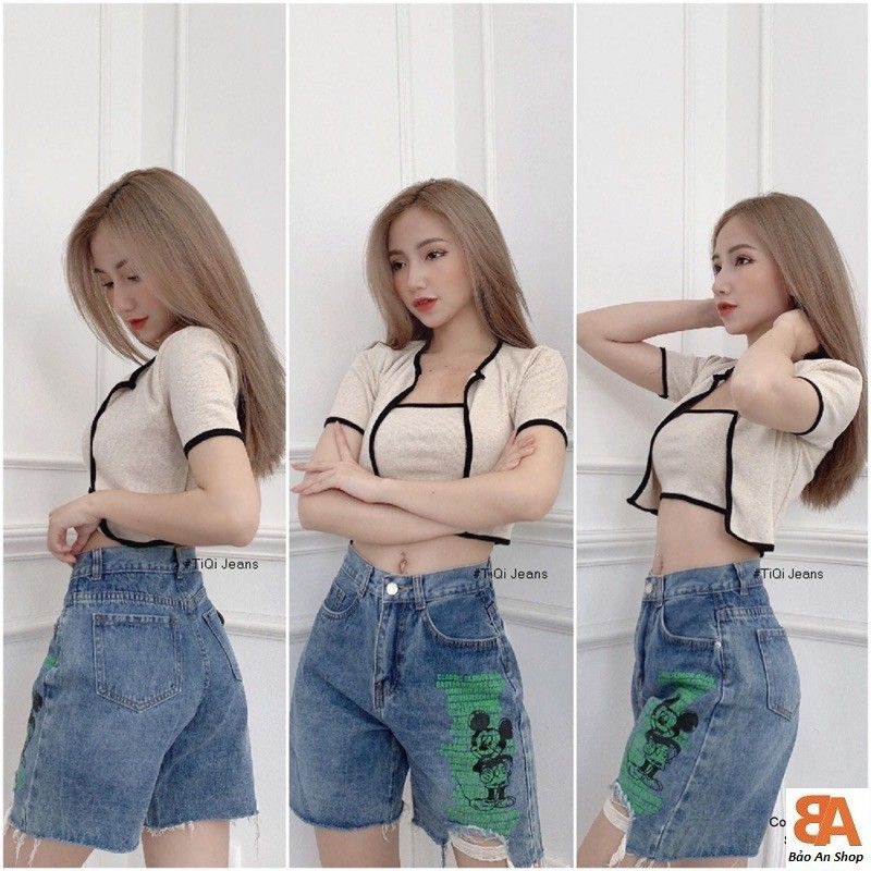 Sét croptop 2in1 phối viền CAO CẤP PUCA 2021