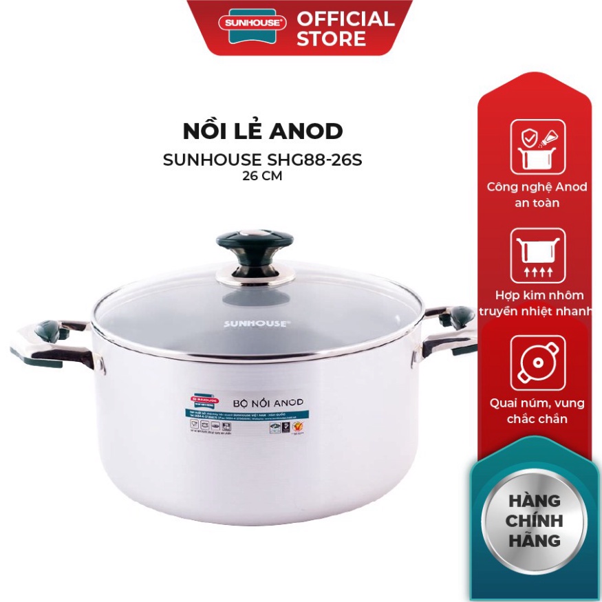 Nồi Lẻ Anod SUNHOUSE SHG88-26S 26 cm chính hãng