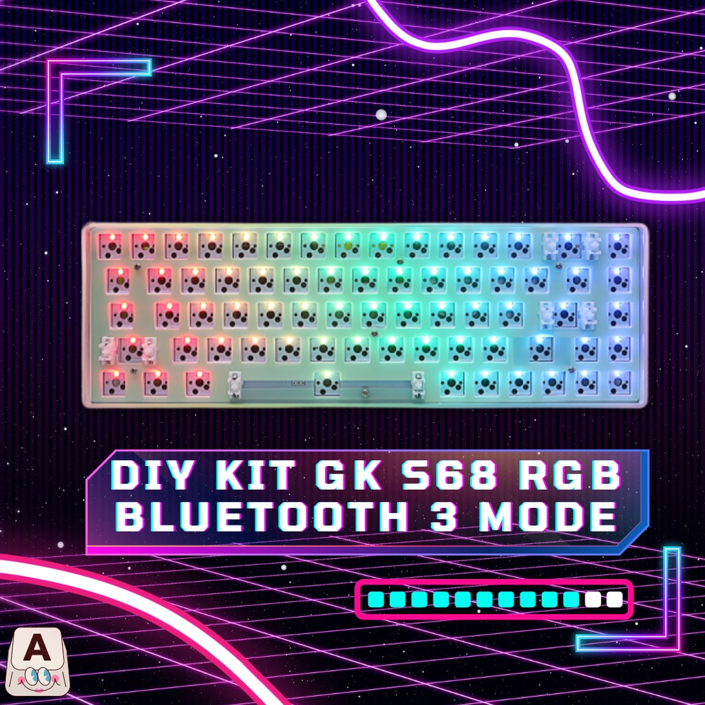 Bộ Kits Bàn Phím Cơ 68 Phím RGB GK S68 3MODE