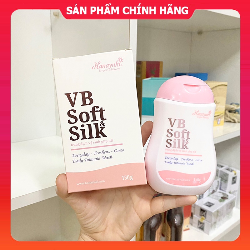 (Hàng thật) Dung dịch vệ sinh VB Soft Silk Hanayuki màu hồng chính hãng - Dung dịch vệ sinh phụ nữ Hana hồng