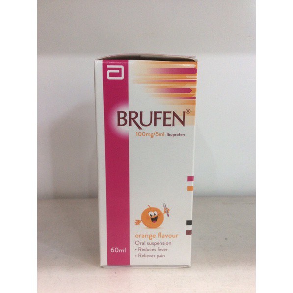 Siro Brufen 100mg/5ml lbuprofen hương cam