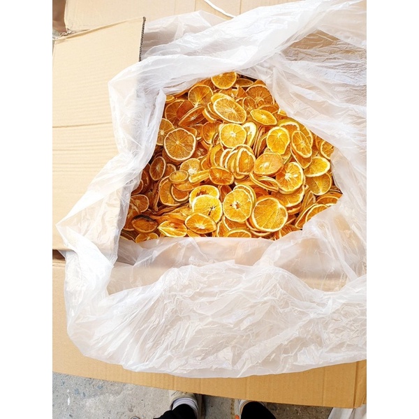 100g Cam vàng thái lát khô miếng tròn hàng đẹp