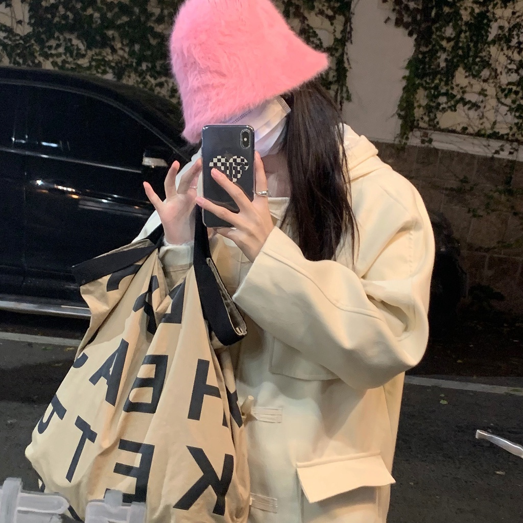 [SẴN]-☘ Mũ nón bucket lông mịn phong cách Ulzzang (M76)