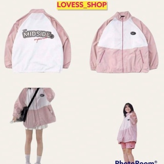 Áo khoác dù tms logo midside nam nữ ulzzang unisex form rộng bomber - lovess_shop