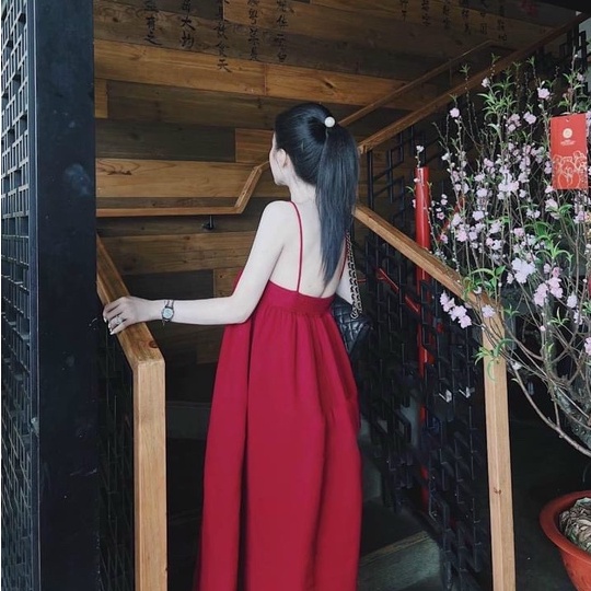 Đầm maxi hai dây ôm ngực Tira House váy 2 dây dáng dài đi biển D2SON