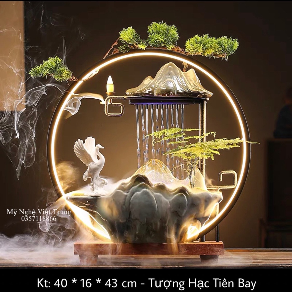 Thác Nước Non Bộ, Đèn Led Thác Nước Decor Trang Trí