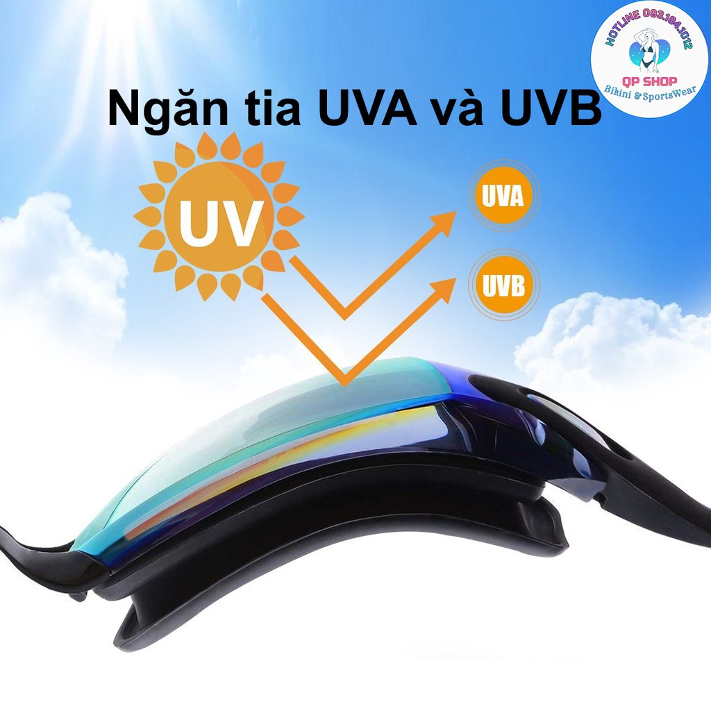 Kính bơi người lớn cản tia UV với mắt kiếng bơi tráng gương cho thi đấu cho nam nữ cho bé từ 8 tuổi Tặng hộp đựng 5710