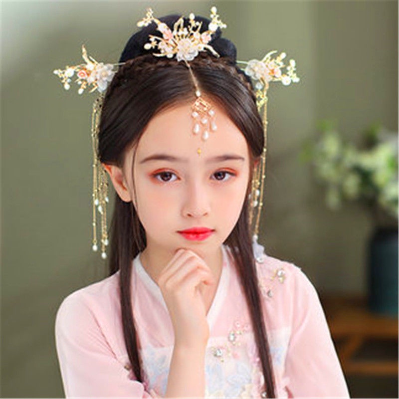Set Phụ Kiện Cài Tóc Cô Dâu Kiểu Tua Rua Thần Tiên Toàn Diện