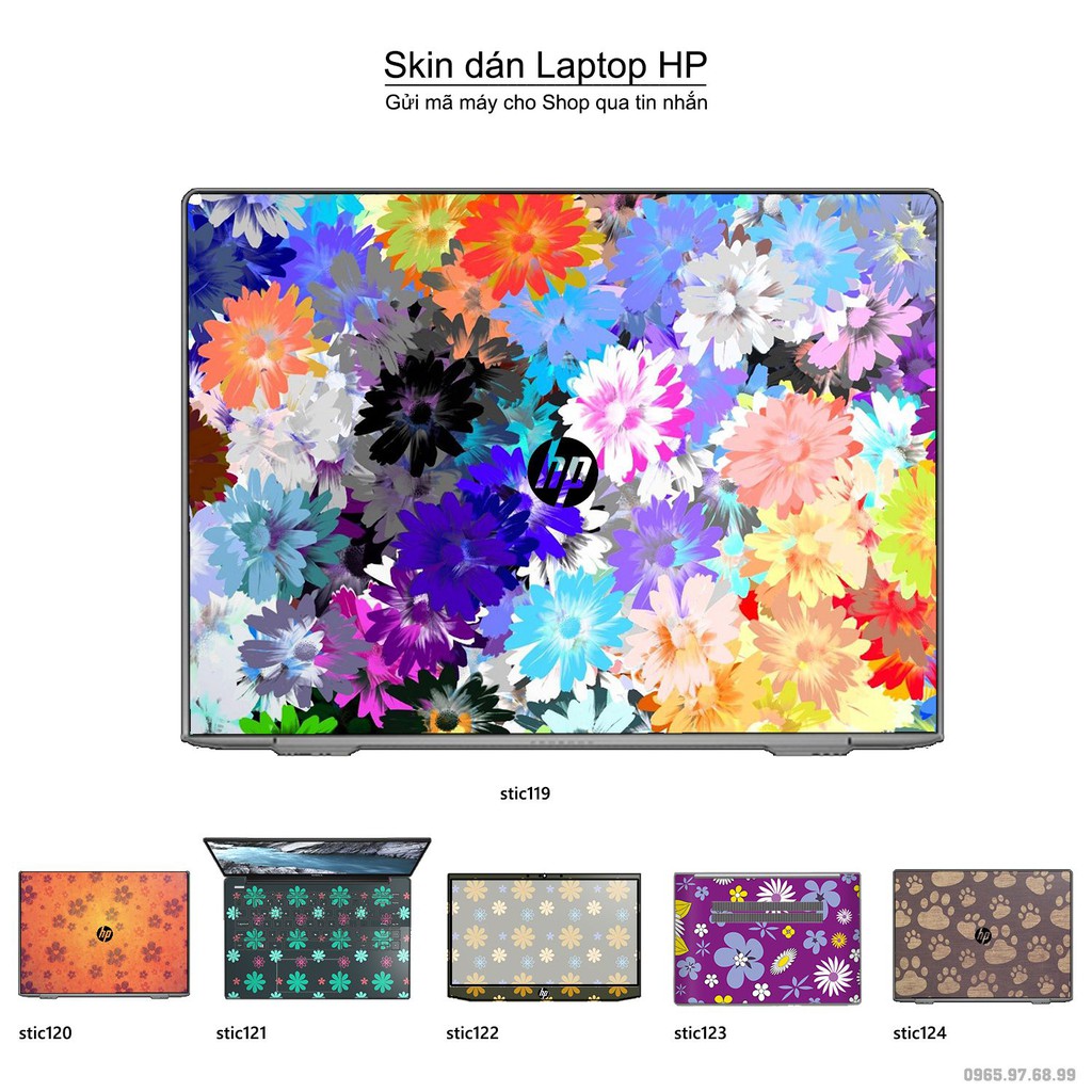 Skin dán Laptop HP in hình Hoa văn sticker nhiều mẫu 20 (inbox mã máy cho Shop)