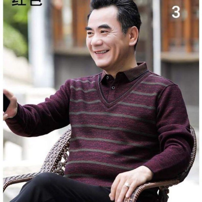 Áo Len lót lông Trung niên