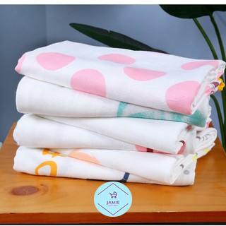 Chăn Lụa Hè Cho Bé , Mền Lụa Cotton-KILUTA- Siêu Mềm, Mát,Kháng Khuẩn, Chống Ngạt Cho Bé Sơ Sinh 110.110cm - KILUTA