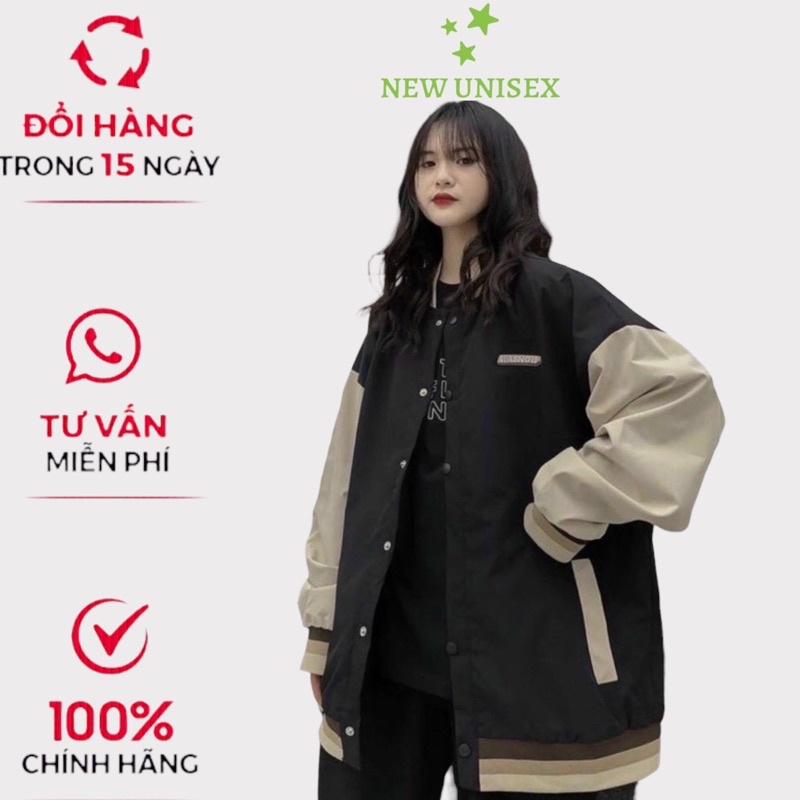 Áo Khoác Nữ Chất Dù Das Hai Lớp Lót Das Phối Viền Cổ Kiểu Dáng Bomber Form Rộng Mặc Mát [NEW UNISEX]