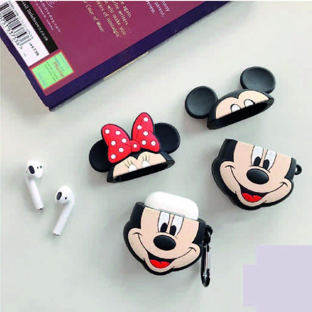 Airpods Case ⚡ Tặng Móc Đeo ⚡ MICKEY &amp; MINNIE Case Tai Nghe Không Dây Airpods 1/ 2/ i12 - TGDĐ89