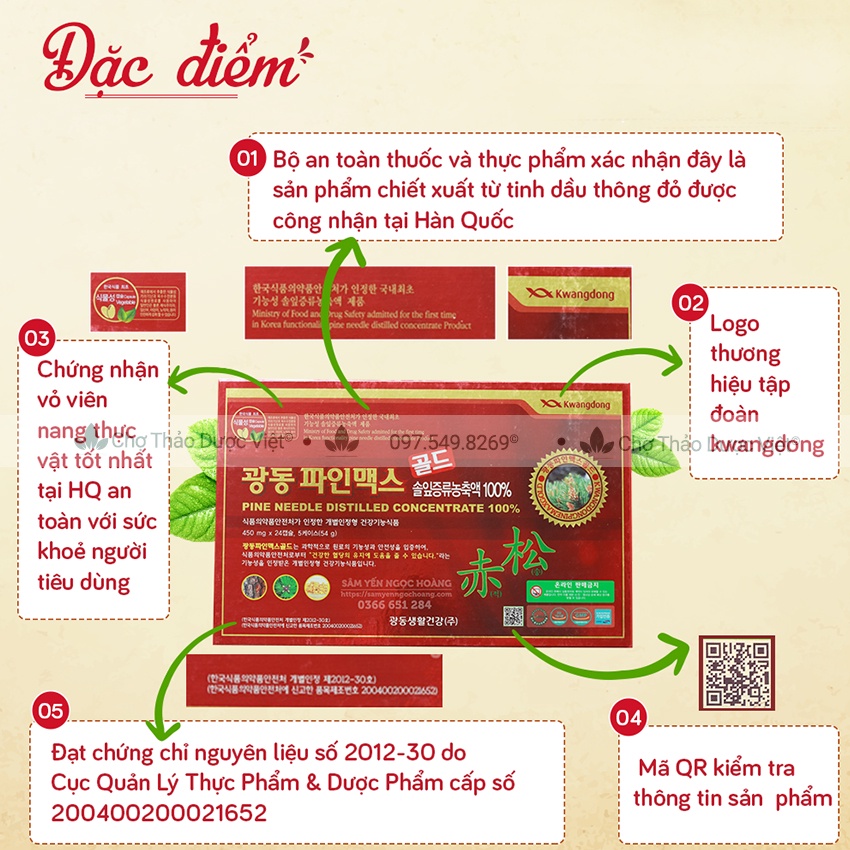 Tinh dầu thông đỏ Kwangdong Hàn Quốc - Chợ Thảo Dược Việt