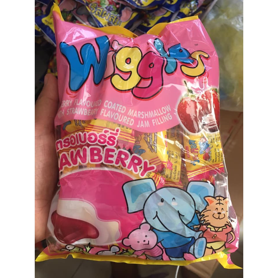 Kẹo bông Wiggles Thái Lan marshmallow các vị - bịch 24 cái x 6gram siêu ngon