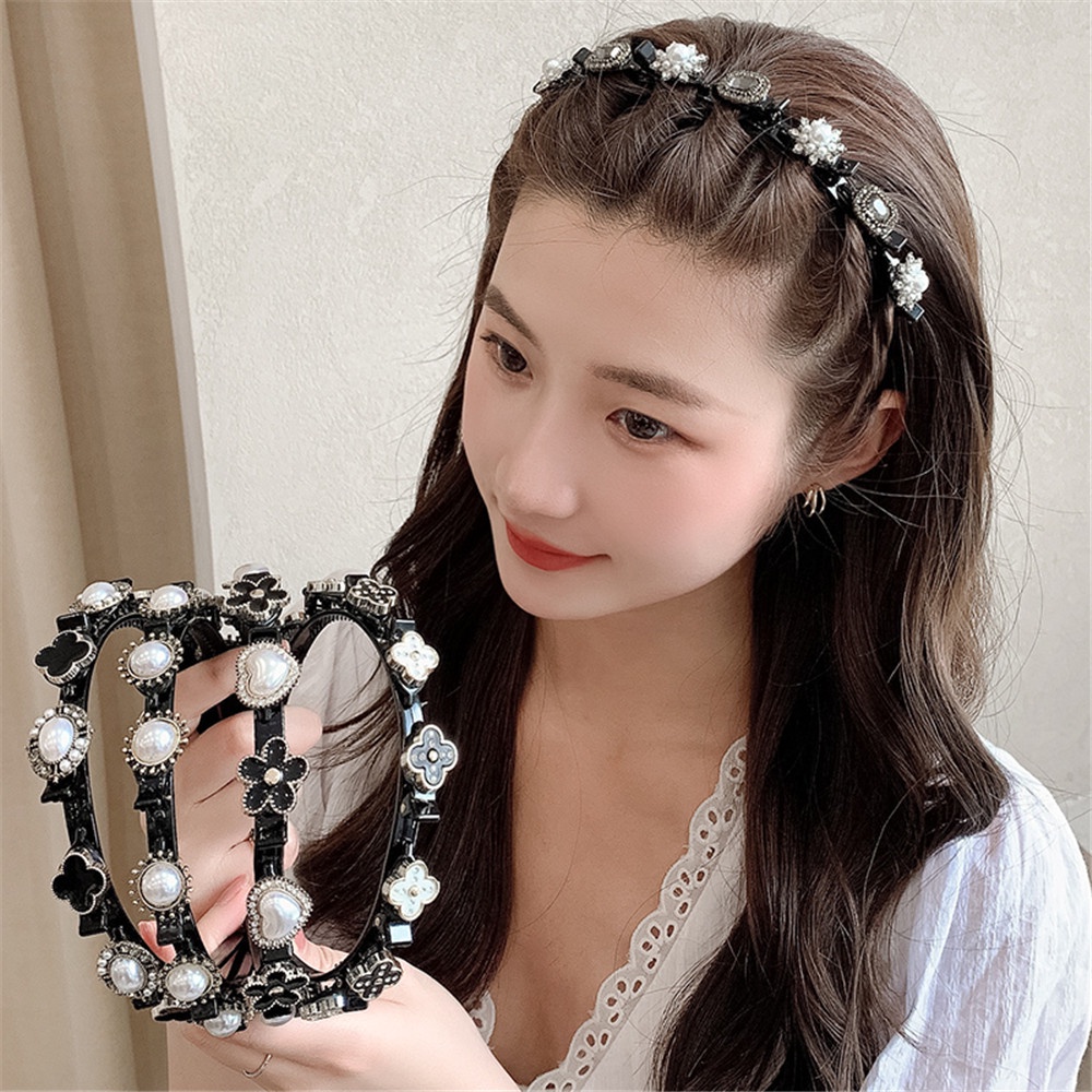 Dây Buộc Tóc Đính Hoa Ngọc Trai Xinh Xắn Cho Nữ