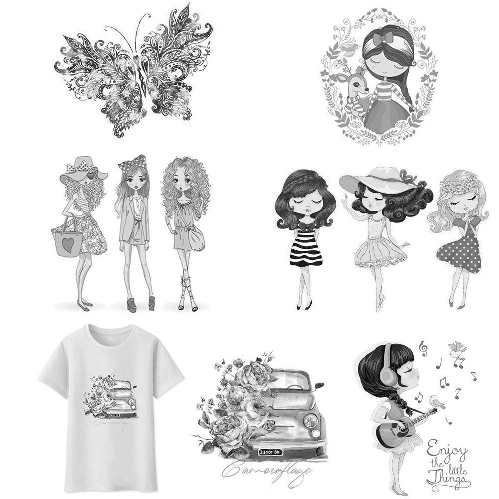 Danilo Miếng Dán Ủi Quần Áo Truyền Nhiệt Họa Tiết Hoa Dành Cho Bé Gái