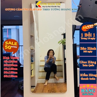 Gương toàn thân dán tường trang điểm không viền chữ nhật treo tương giá rẻ dễ lắp đắt kích thước 50x160 cm - guonghoang
