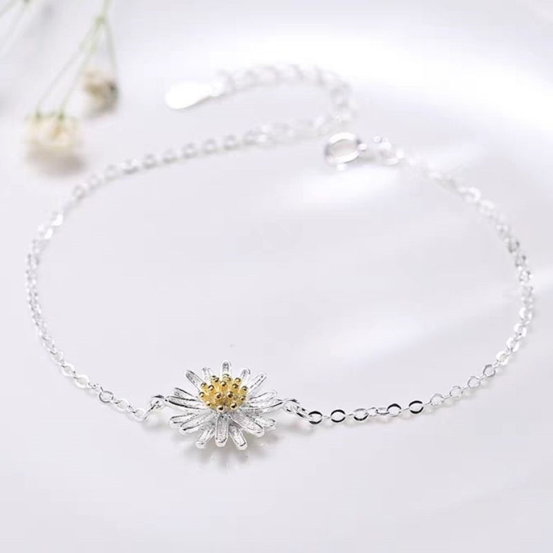 Trang Sức Vòng Đeo Tay/Nhẫn/Vòng Tay Mặt Hoa Cúc Nhỏ Đơn Giản Thời Trang Hàn Quốc Cho Nữ