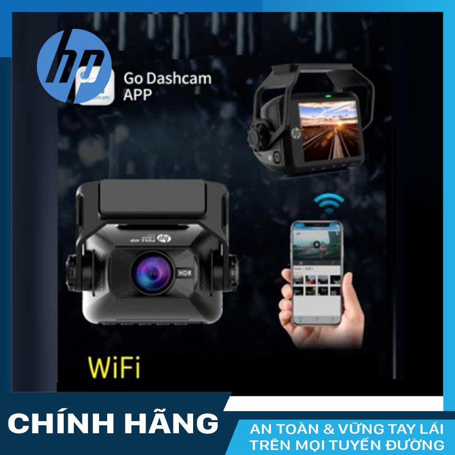 Camera hành trình HP F650x Wifi GPS + thẻ nhớ 16/32GB Class 10 - hàng chính hãng