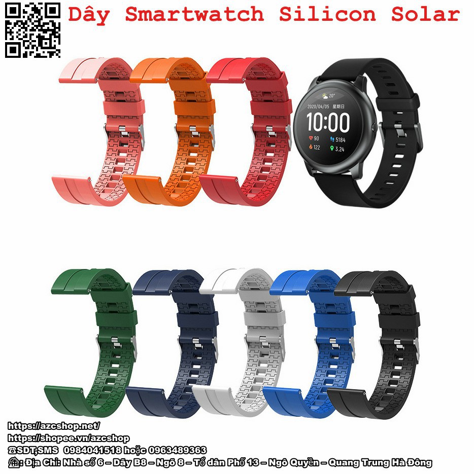 Dây Smartwatch Silicon Solar Mềm Thoáng - Hàng Sikai Chính Hãng