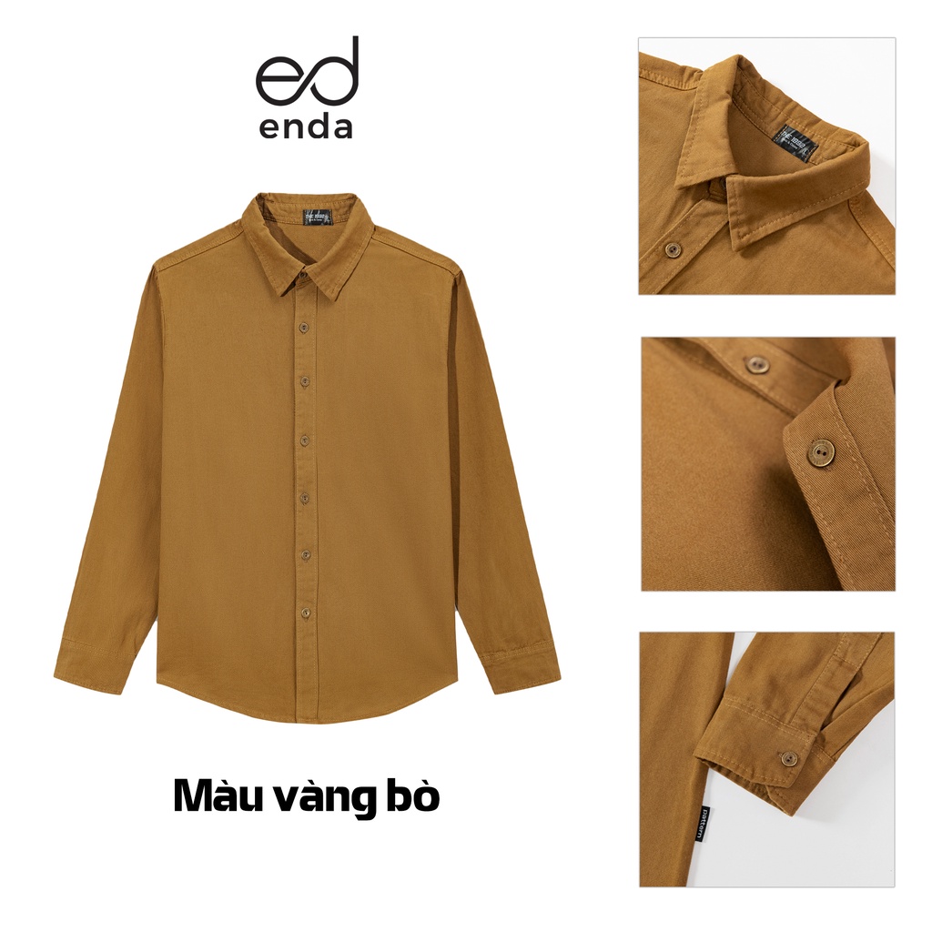 Áo sơ mi kaki nam Enda Store Áo dài tay cổ bẻ