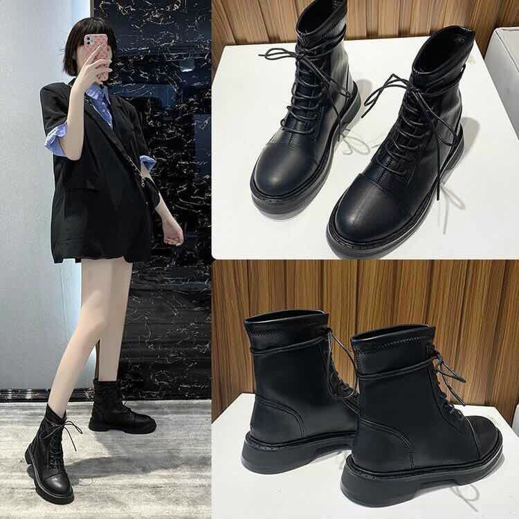 FREESHIP BỐT NỮ ĐẾ BẰNG CHẤT DA CAO CỔ DÁNG OXFORD FULLBOX 2022 | BigBuy360 - bigbuy360.vn