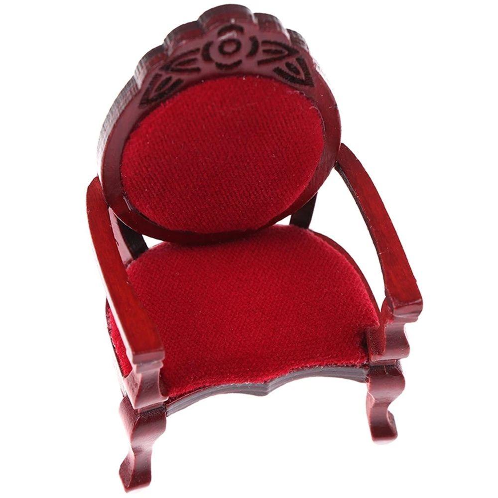 Ghế Gỗ Mô Phỏng Phong Cảnh Vintage Trang Trí Nhà Búp Bê REBUY1