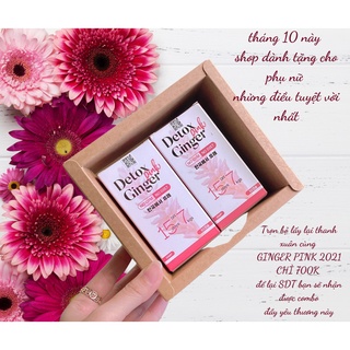 Combo 2 detox ginger pink quà tặng 20-10 , 8-3 , sinh nhật tặng bạn gái mẹ quà tặng ý nghĩa