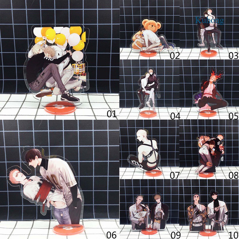 Mô hình trưng bày để bàn dạng đứng bằng acrylic họa tiết anime 19 Days kích thước 15cm
