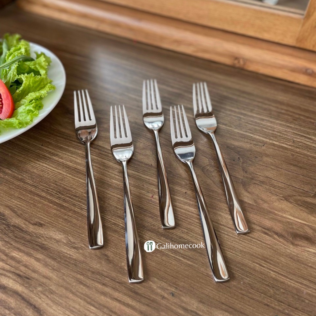 Thìa, dĩa inox 304 SOLA tráng miêng size nhỡ cao cấp xuất khẩu Đức | Galihomecook BH5-6