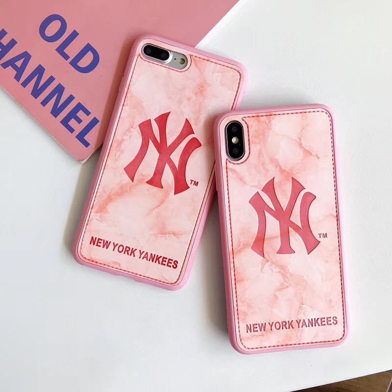 Ốp điện thoại in hình logo đội bóng chày New York Yankee dành cho IPhone X XR XSmax 6s 7Plus 8 8+
