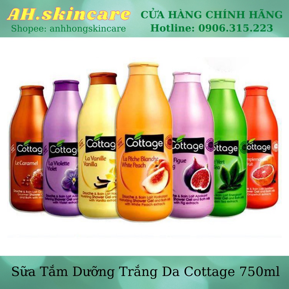 Sữa Tắm Dưỡng Trắng Da Cottage 750ml