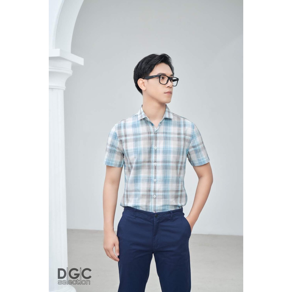 Áo sơ mi Nam ngắn tay kẻ sọc Regular Fit DGCs SASNCB35MS