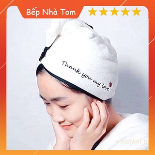 Khăn trùm đầu khô tóc siêu nhanh, khăn quấn ủ tóc mau khô siêu hút nước