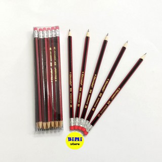 Chì 2B thân sọc đỏ Bensia - BiMi store