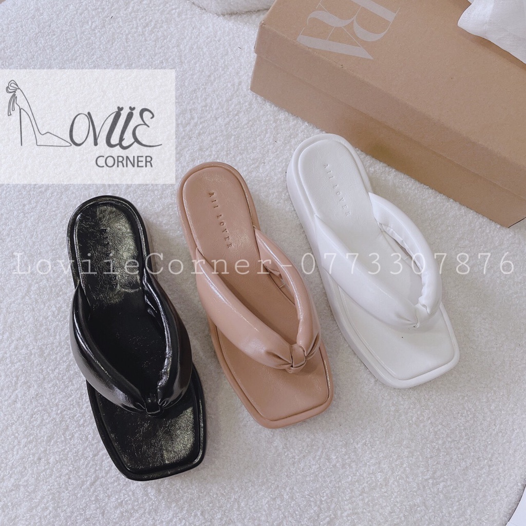 DÉP XUỒNG LOVIIECORNER - DÉP THỜI TRANG PHONG CÁCH NỮ TÍNH QUAI NGANG KẸP ĐẾ BẰNG D220722