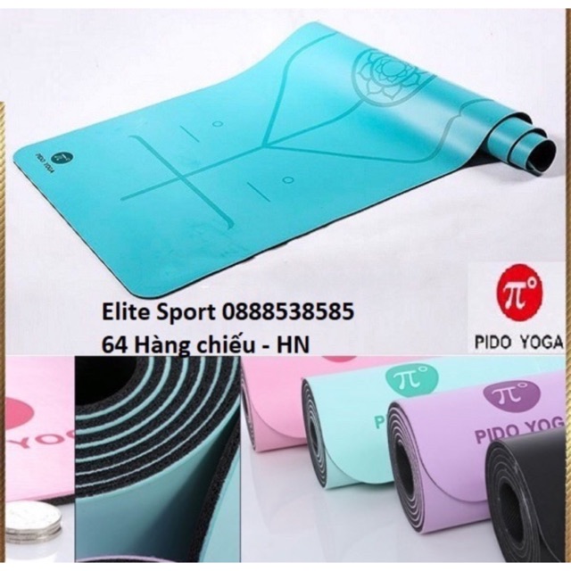 (Mẫu mới 2020) Thảm yoga cao cấp Pido PU tặng kèm túi đựng chính hãng