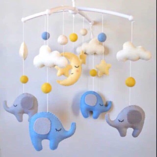 Treo nôi hình những chú voi nghộ nghĩnh