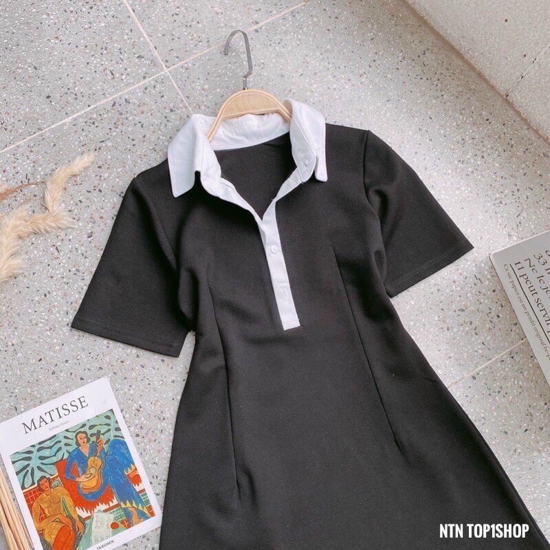 (có quà tặng) váy polo dáng xoè tay ngắn 👗 | BigBuy360 - bigbuy360.vn