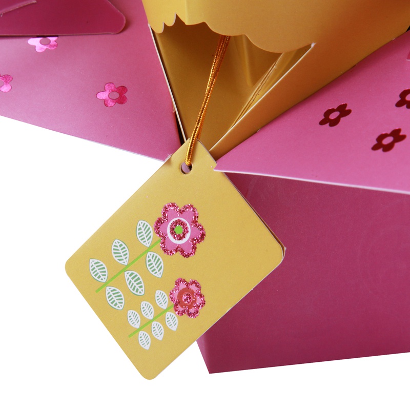 3D Happy Birthday with Flowers Pop Up Greeting Card Handmade Gift Card for Birthday Blessing Card