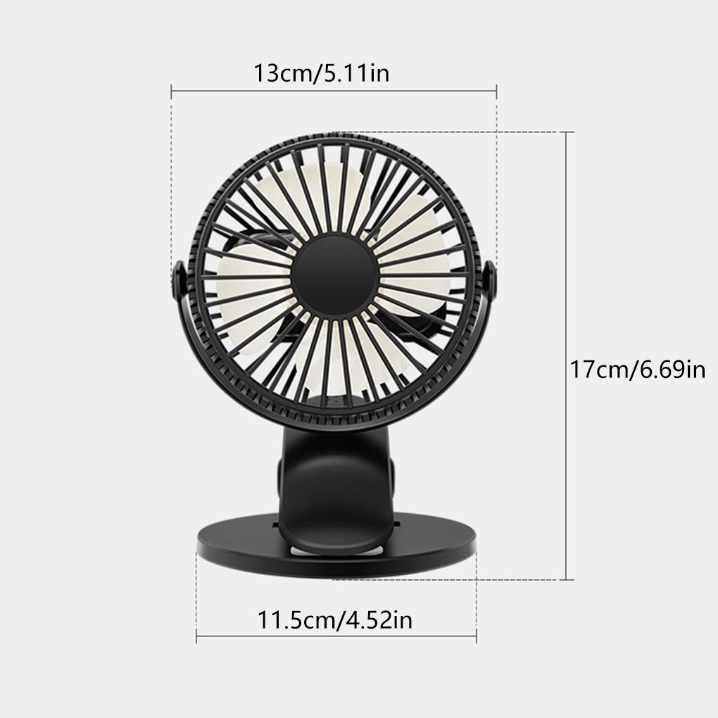 Quạt Điện Để Bàn Mini Tiếng Ồn Thấp Xoay 360 Độ Cắm Sạc USB