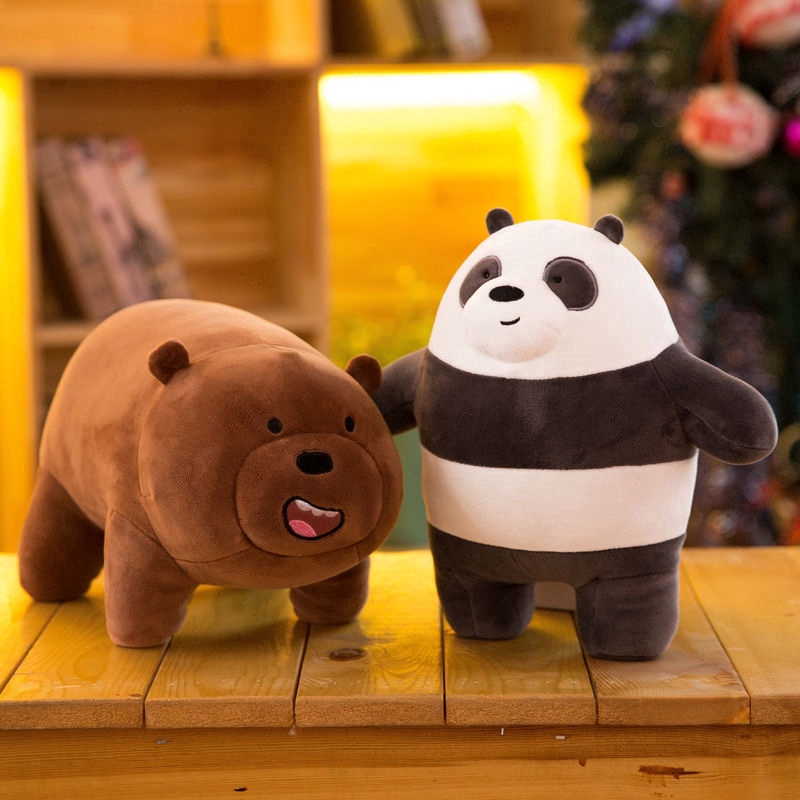 60cm/50cm/40cm Thú bông thiết kế ba nhân vật gấu trong phim hoạt hình We Bare Bears dễ thương