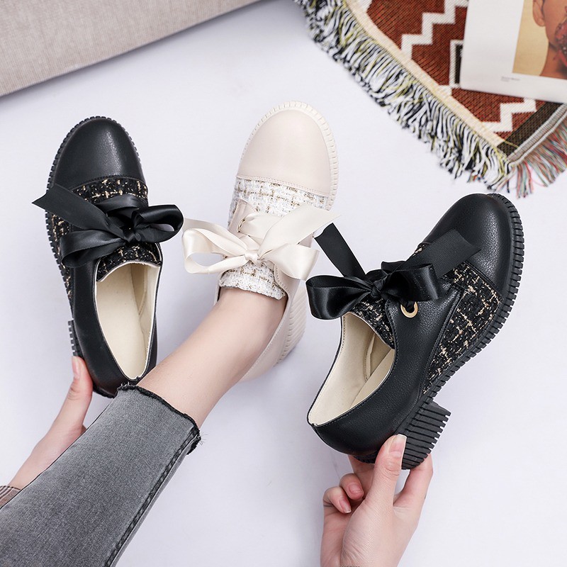 Giày oxford da Vintage nữ dễ thương Giày nữ sinh Hàn Quốc MPS252 - Mery Shoes