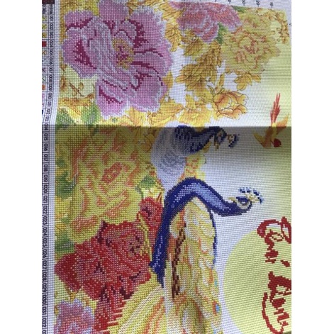 Tranh thêu chữ thập Công Phú Quý Cát Tường Ailuo AL53431  Chưa thêu