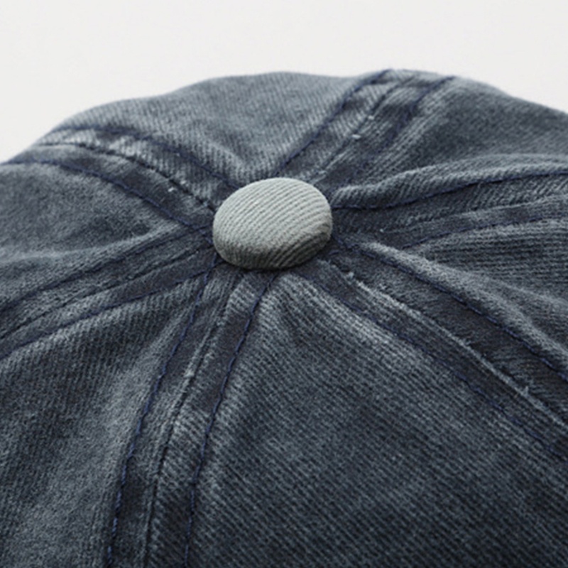Mũ lưỡi trai cotton phối màu đơn giản phong cách vintage