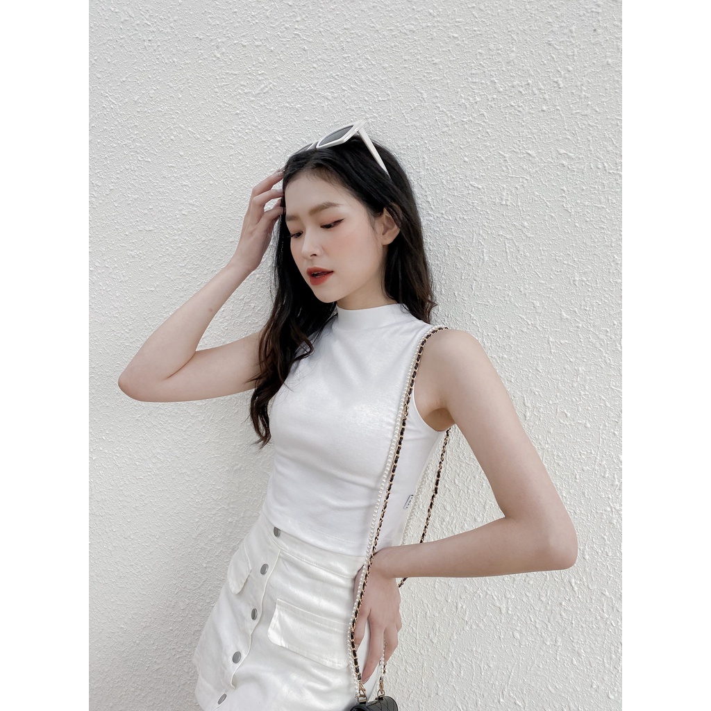 Áo ba lỗ nữ thiết kế by LYRA croptop ôm body trơn ulzzang chất cotton vải co giãn phong cách Hàn Quốc - LYTAP181